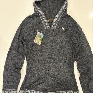 Alpaca Wool Gray Hooded Sweater